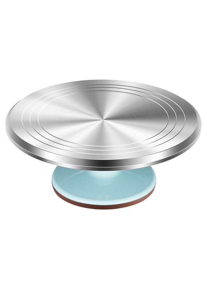 Kootek حامل كعكة دوار من سبائك الألمنيوم كوتيك 12 بوصة لتزيين الكعك وكعك الكب كيك - Image 1