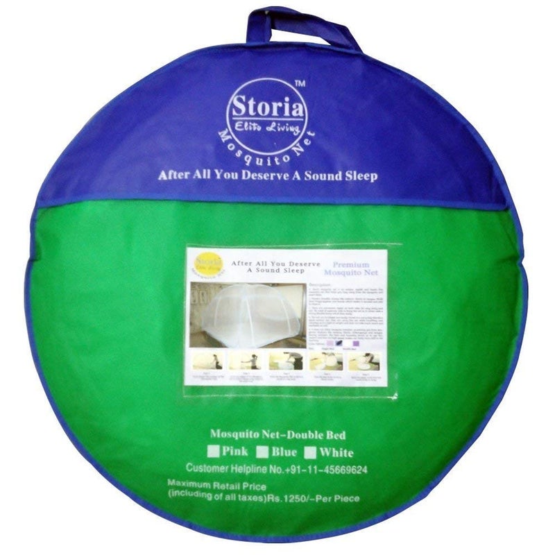 Sterling STORIA Mosquito Net for Single Bed Machardani, Folding Mosquito net for Single Bed, Polyester Strong Net Foldable Easily fit on 6 x 4 ft - Blue. - Image 2