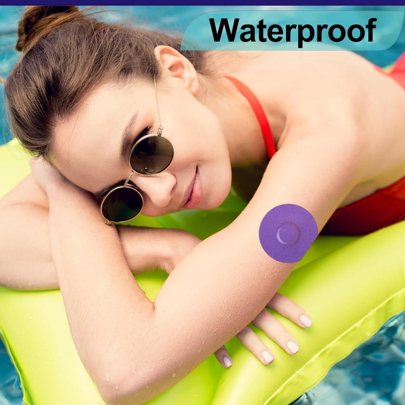 OBUZOO 20Pack Libre 3 Sensor CoversWaterproof Adhesive Patches for Libre 3 PlusFlexible  BreathableSkinFriendly Tapes for Swimming  BathingDark Colors - Image 2