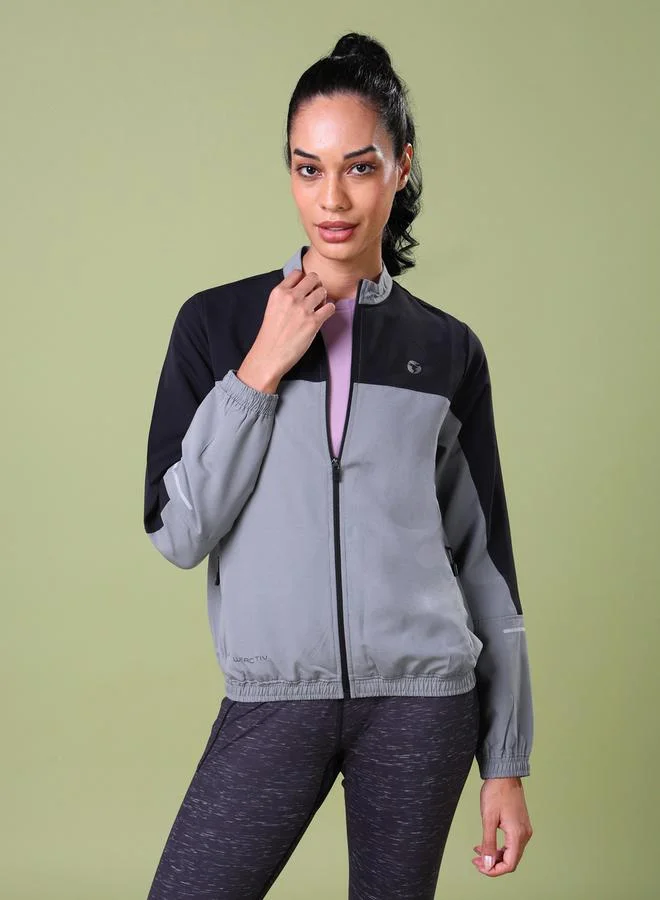 Technosport Color Block Long Sleeves Woven Jacket by Styli