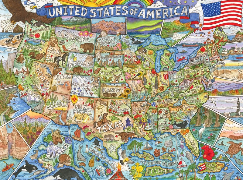 Buffalo Games - Carrie Wagner - Colorful Country - 1000 Piece Jigsaw Puzzle for Adults -Challenging Puzzle Perfect for Game Nights - Finished Size is 26.75 x 19.75 - Image 1