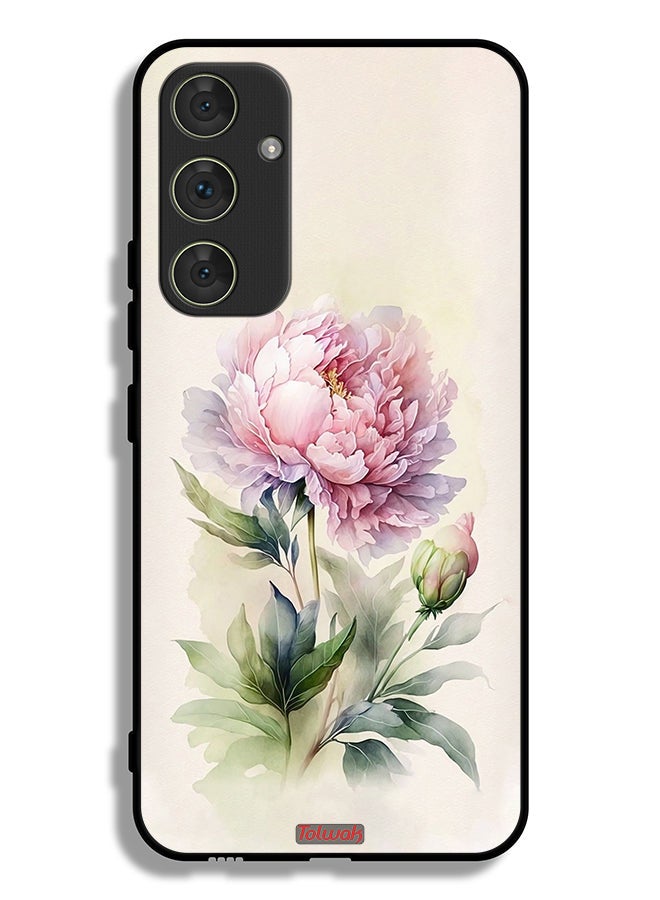 Tolwak Samsung Galaxy A54 5G Protective Case Cover Watercolor Rose Paint Art - Image 1