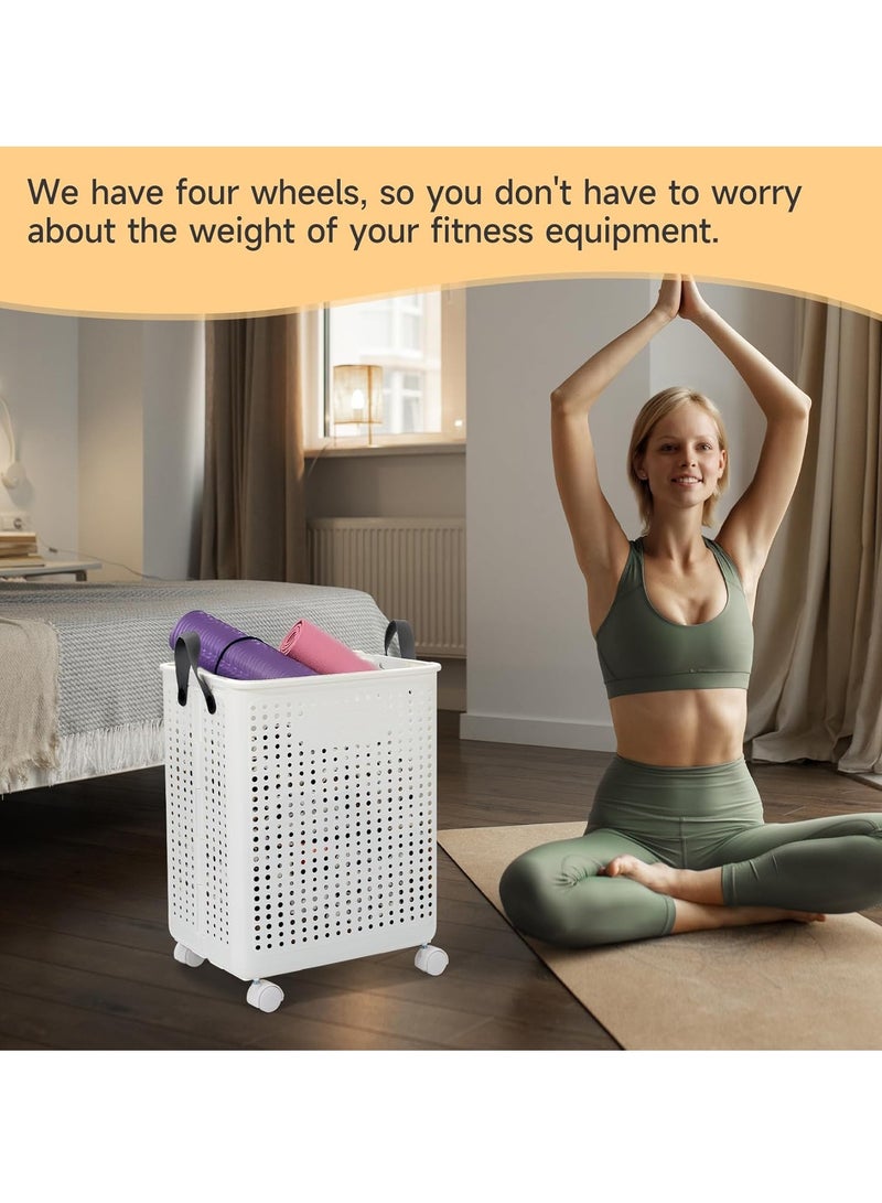 يوڠام سلة غسيل قابلة للطي بعجلات – سعة كبيرة، خفيفة الوزن وتوفير للمساحة، مثالية للمنزل، غرفة الغسيل أو السفر - Image 5