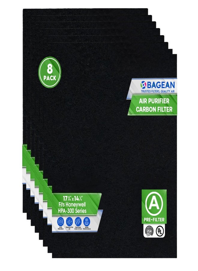 Bagean Activated Carbon Pre Filter A Replacement - Compatible with Honeywell HPA300 Air Purifier Series - Fits Honeywell HPA300 Prefilter A - Air Filters Absorb Odors and Freshen Your Home (8-Pack) - Image 1
