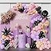Heukikt 166pcs Pink Black Purple Halloween Balloon Garland Arch kit Scary Spider Happy Halloween Baby Shower Party Decorations with 3D Bat Stickers for Girls Spooky Birthday BOO Day Party Supplies - Image 3