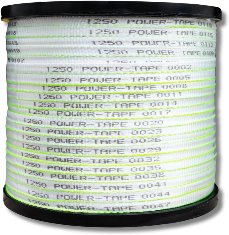 Pull Tape Power-Tape | Made in USA | 100% Polyester | Cable Wire Pulling Webbing, Flat Rope |1250 lb (1/2 inch) x 500 feet