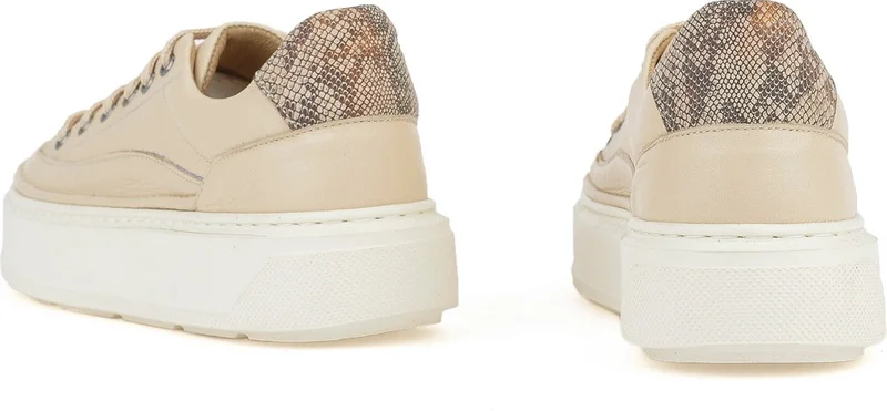 Ziya , Women's Genuine Leather Sneaker 1511035Z6200 Cream