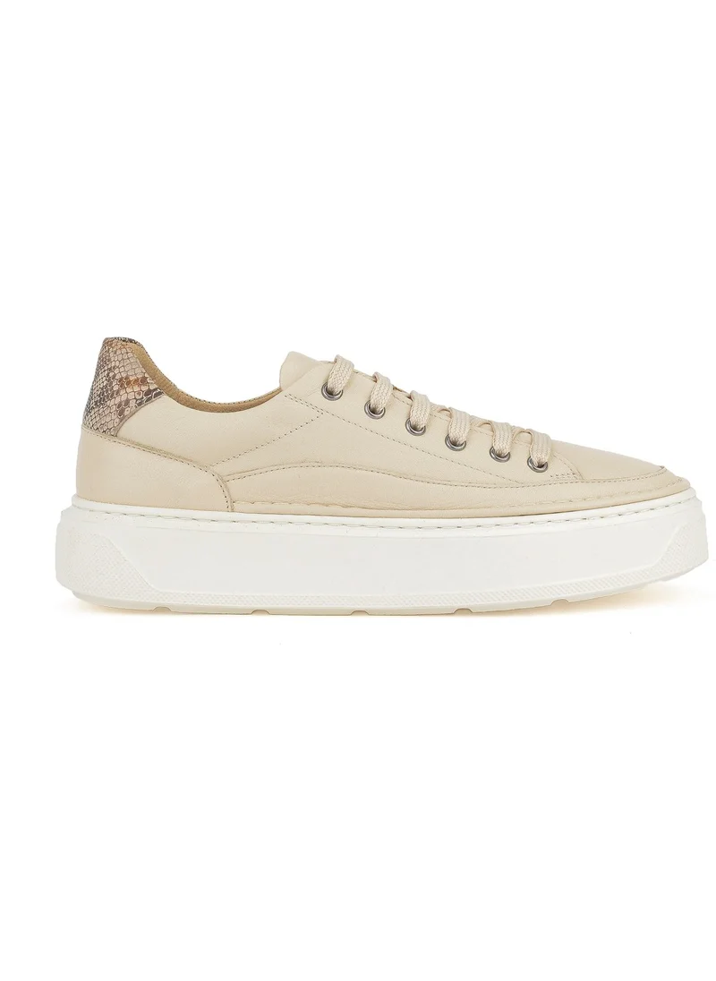 Ziya , Women's Genuine Leather Sneaker 1511035Z6200 Cream