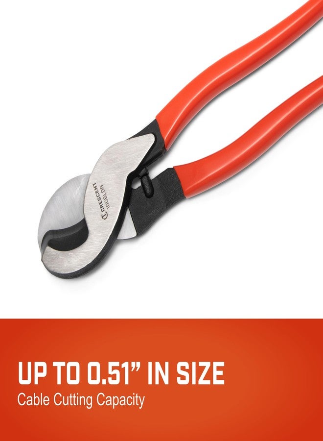 Crescent Cable Cutter, Dipped Handle Pliers - Premium Cutting Pliers with Sheer-Cut Blades & Ergonomic Grip - Professional-Grade Hand Tool - 10" - 10CBLDG - Image 4