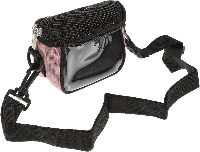 Alipis Portable Hamster Carrier Bag with Breathable Mesh, Small Pink-Brown Pet Sling for Hedgehog Squirrel Chinchilla, Outdoor Travel Pouch for Small Animals - Image 1