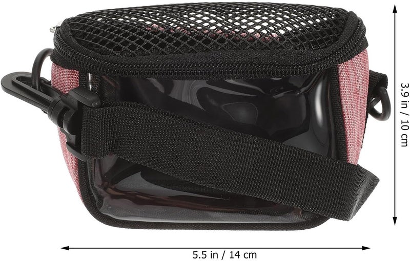 Alipis Portable Hamster Carrier Bag with Breathable Mesh, Small Pink-Brown Pet Sling for Hedgehog Squirrel Chinchilla, Outdoor Travel Pouch for Small Animals - Image 2