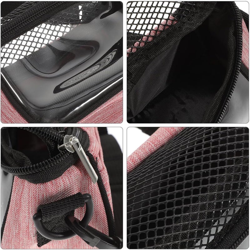 Alipis Portable Hamster Carrier Bag with Breathable Mesh, Small Pink-Brown Pet Sling for Hedgehog Squirrel Chinchilla, Outdoor Travel Pouch for Small Animals - Image 5
