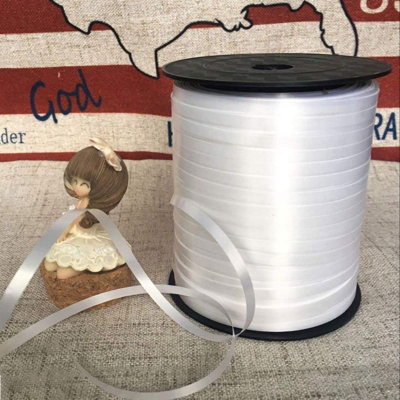 White Balloon String Curling Wrapping Ribbons Decoration Accessories500 Yards