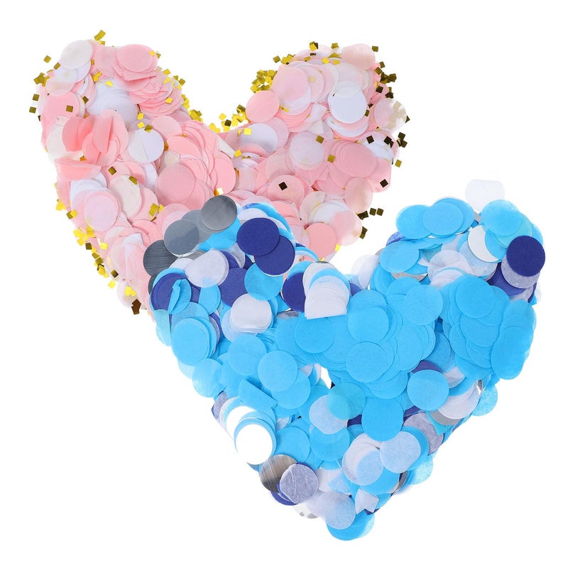 Blue White Light Pink Round Confetti Balloons 50g 2Pcs for Wedding Birthday Party Decor - Image 2