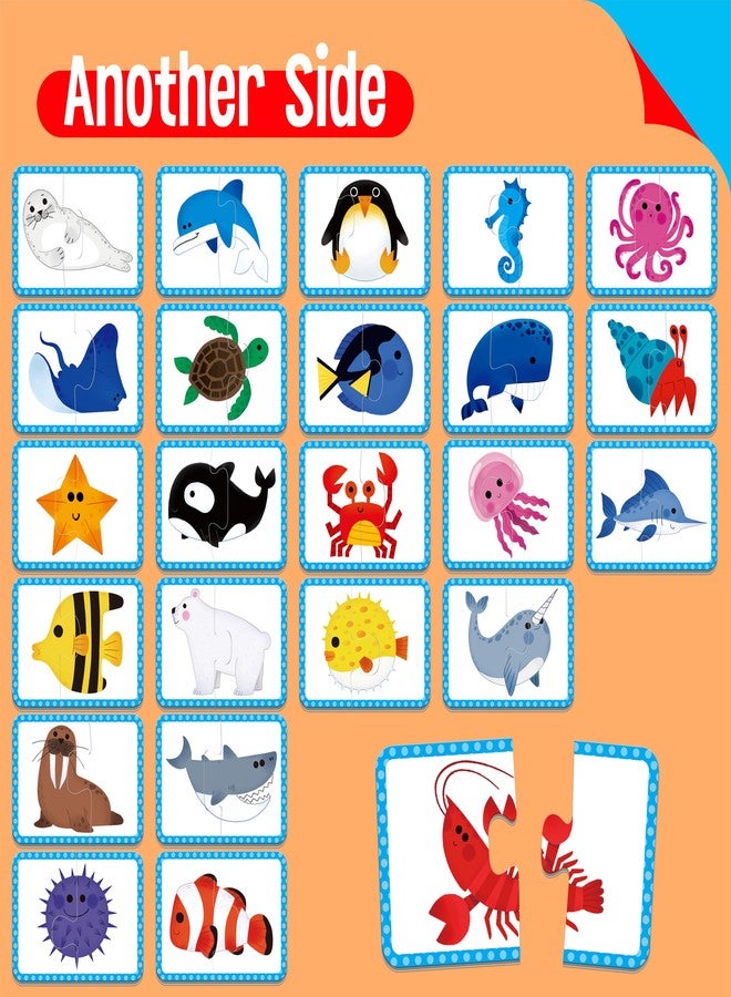 SpriteGru 48 Animal Memory Puzzles with Error Correction, Self-Correcting Puzzle Match Game, Educational Activities for Toddlers in Kindergarten, Animal Designed Educational Toys for 2 Year Olds - Image 5