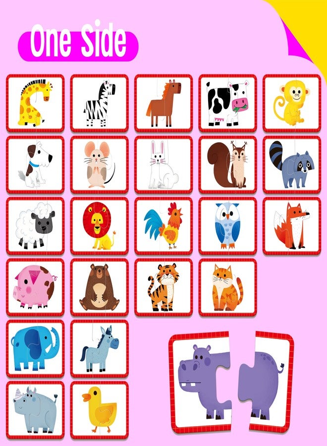 SpriteGru 48 Animal Memory Puzzles with Error Correction, Self-Correcting Puzzle Match Game, Educational Activities for Toddlers in Kindergarten, Animal Designed Educational Toys for 2 Year Olds - Image 4
