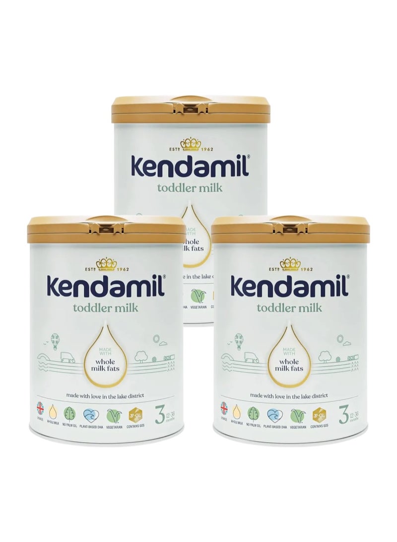 Kendamil Classic Stage 3 Toddler Milk (12–36 Months), 800g (Pack of 3) - Image 1