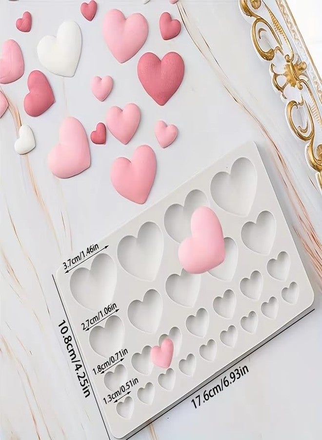 Furimuk 2 Pcs Heart Silicone Molds, Different Sizes Heart Chocolate Mold Heart Shape Candy Molds for Cookie Decor, Pastry, Cake, Jelly,Chocolate Making - Image 2