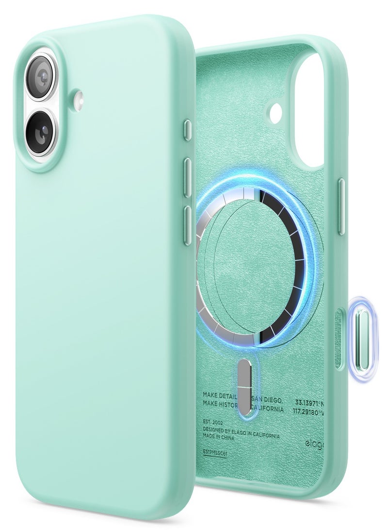 Elago Magnetic Liquid Silicone for iPhone 17 case cover [Camera Control Button Cover] compatible with MagSafe Shockproof - Aqua Sky - Image 1
