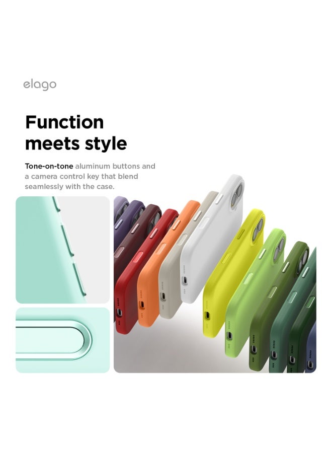 Elago Magnetic Liquid Silicone for iPhone 17 case cover [Camera Control Button Cover] compatible with MagSafe Shockproof - Aqua Sky - Image 4