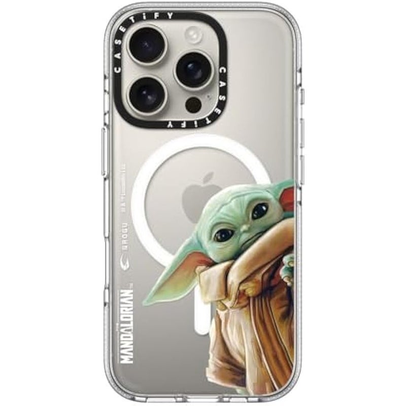 Casetify Clear iPhone 16 Pro Case 【Mandalorian Co-Lab/Not Yellowing / 6.6ft Drop Protection/Compatible with Magsafe】 - Grogu Case - Clear - Image 3