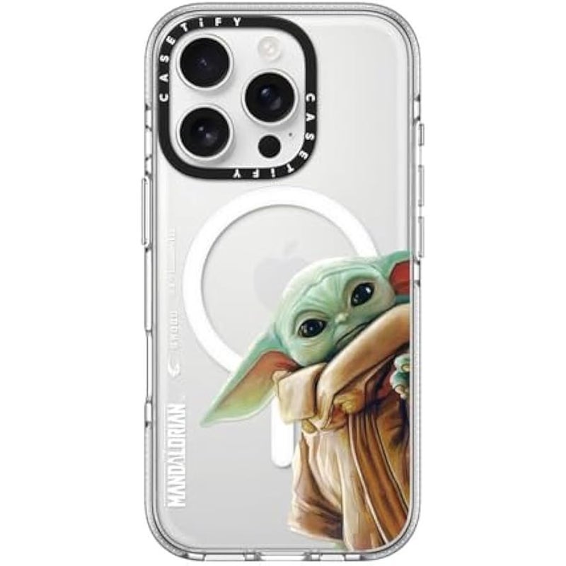 Casetify Clear iPhone 16 Pro Case 【Mandalorian Co-Lab/Not Yellowing / 6.6ft Drop Protection/Compatible with Magsafe】 - Grogu Case - Clear - Image 1