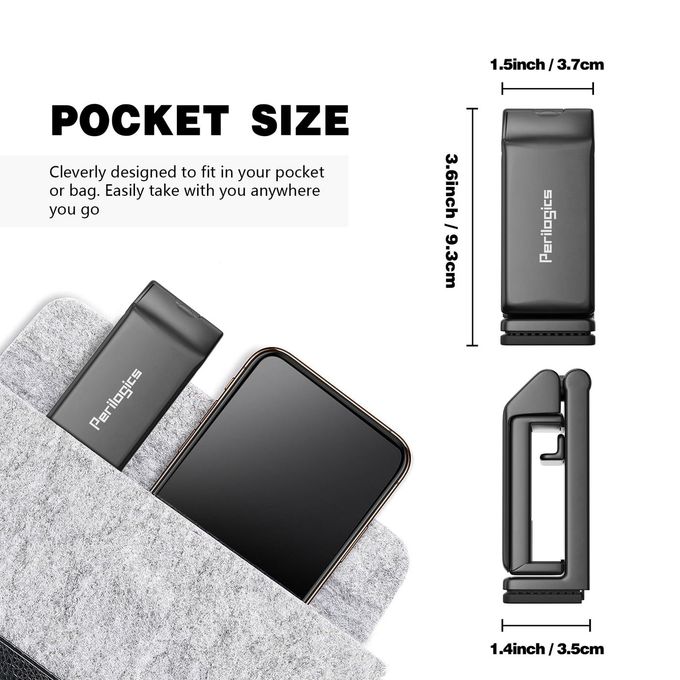 Perilogics Airplane Phone Holder Mount Universal In Flight Hands Free Viewing With Multi-Directional Dual 360 Degree Rotation (Black/Black) - Image 5