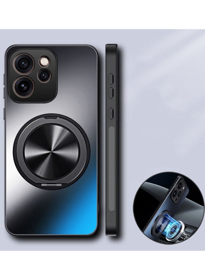 Compatible with OPPO Reno 15 Pro Max 5G Magnetic Case with Ring Holder, Matte Case for OPPO Reno 15 Pro Max 5G Cases Ultra Thin Anti-Shock Protective