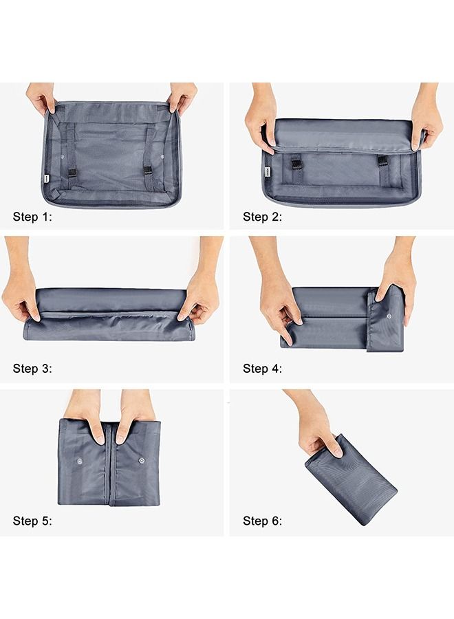 Arabest 7 Set Packing Cubes for Suitcases,Travel Luggage Packing Organizers with Laundry Bag, Compression Storage Shoe Bag, Clothing Underwear Bag, For Man & Women (Gray) - Image 4
