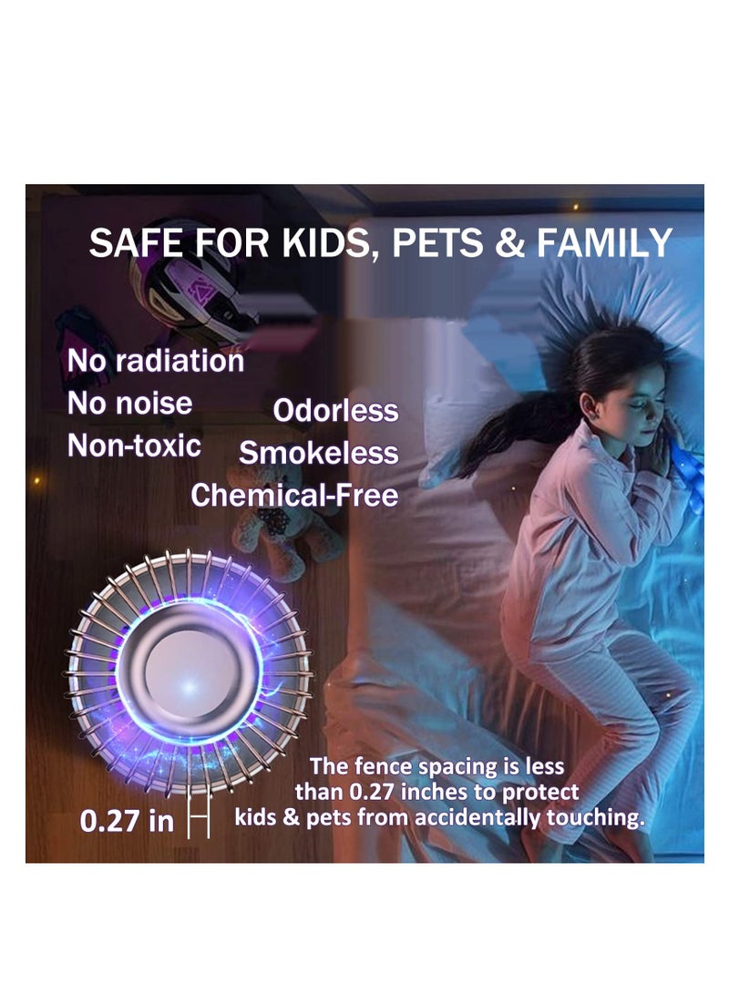 Zikra 2024 Upgraded Bug Zapper Indoor, 2 in 1 Mosquito Zapper, Mosquito Trap, Indoor Bug Zapper, Fruit Fly Traps for Indoors, Gnat Traps for House Indoor, Fly Zapper for Mosquitoes, Fruit Flies, Gnats - Image 4