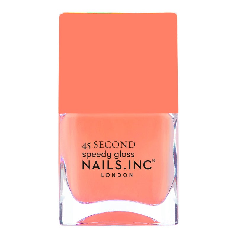 Nails Inc 45 Second Speedy Gloss Bella Pastel Coral Neon No Chip Long Lasting Quick Dry Air Dry Professional Manicures Pedicures Fingernails Toenails Vegan Nail Polish 047 Fl Oz - Image 3