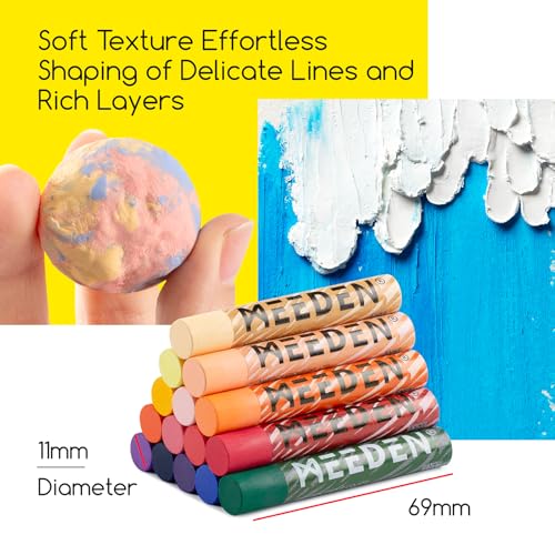 MEEDEN Soft Oil Pastels Set: 144 Vibrant Colors Art Oil Pastels for Blending Layering Shading Drawing - Smooth Oil Pastel Crayons for Artists Beginners Adults Teachers Christmas Painting - Image 3