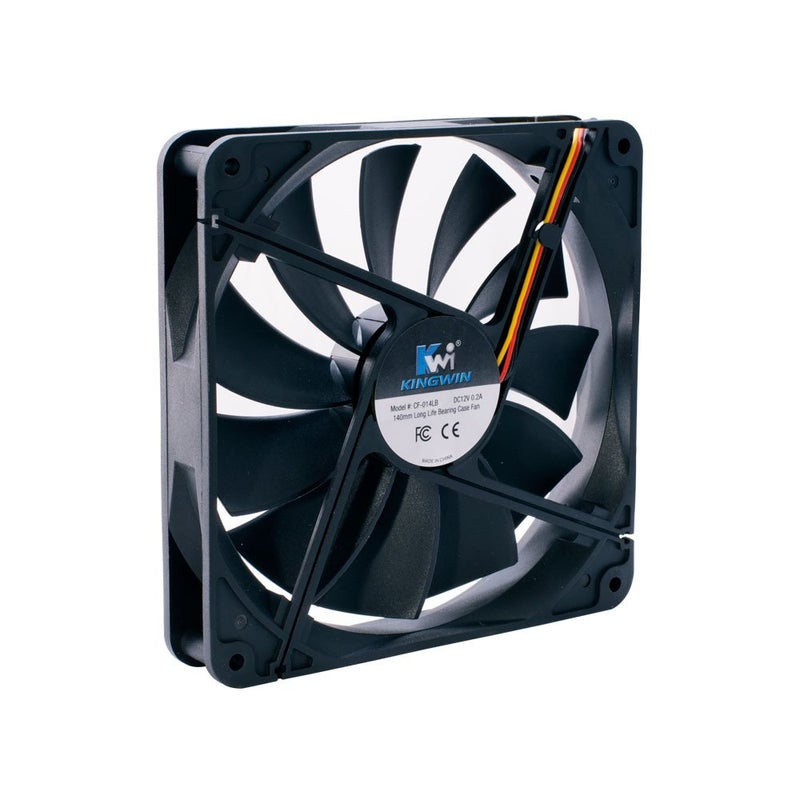 KingWin 140mm Silent Fan for Computer Cases, Mining Rig, CPU Coolers, Computer Cooling Fan, Long Life Bearing, and Provide Excellent Ventilation for PC Cases-[Black] CF-014LB - Image 2