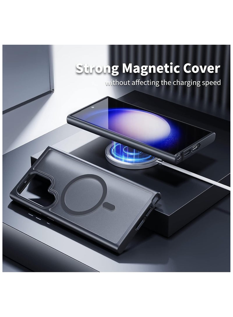 ACLIX Magnetic Case for Samsung Galaxy S22 Ultra [Shockproof & Slim] Matte Hard Back Cover with High-Grade Protection | Black - Image 3