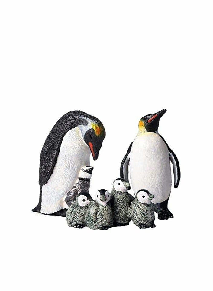 Excefore 3Pcs Penguin Toys Realistic Animal Figurines, Plastic Arctic Animals for Early Educational Birthday Party Favors Cake Topper Gift for Kids - Image 1