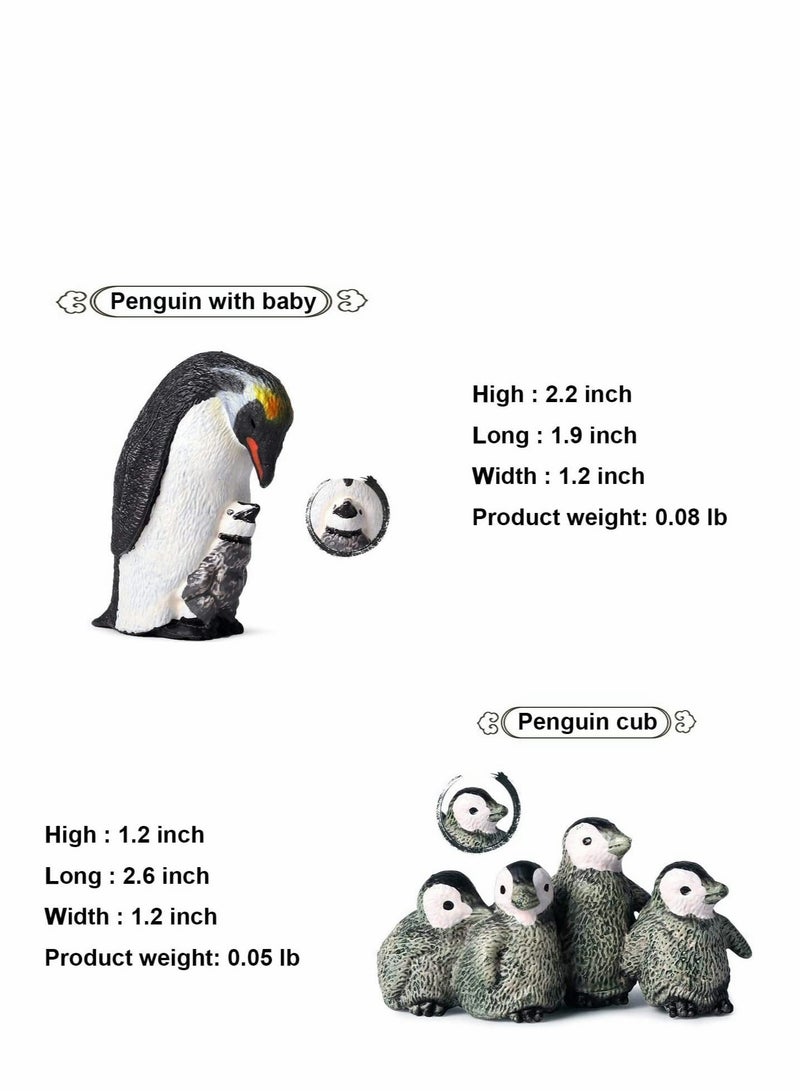 Excefore 3Pcs Penguin Toys Realistic Animal Figurines, Plastic Arctic Animals for Early Educational Birthday Party Favors Cake Topper Gift for Kids - Image 5