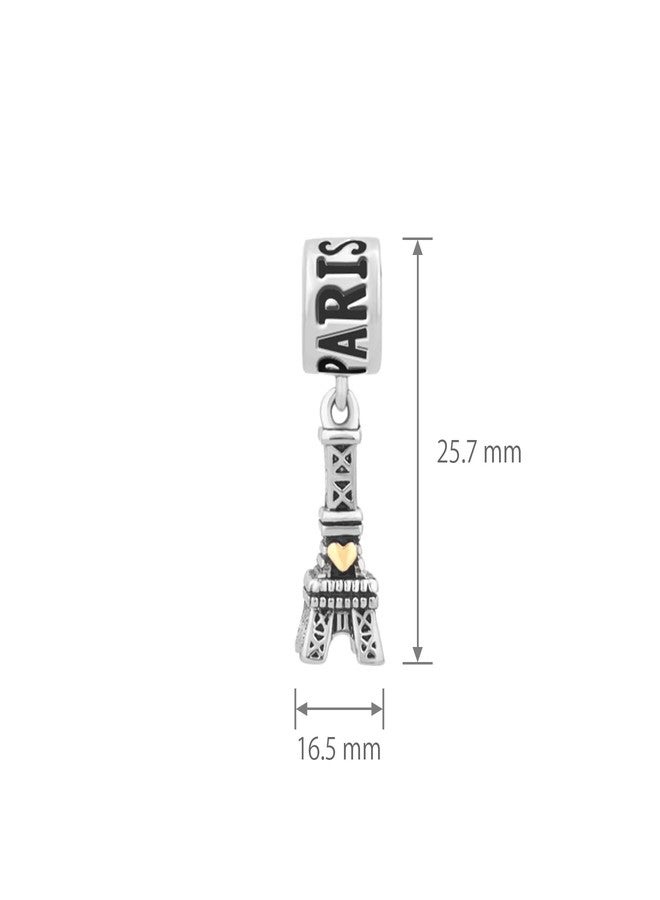 MiiFort Eiffel Tower Paris France Charm fits Pandora Moments Bracelets Women Travel Europe Landmark - Image 4