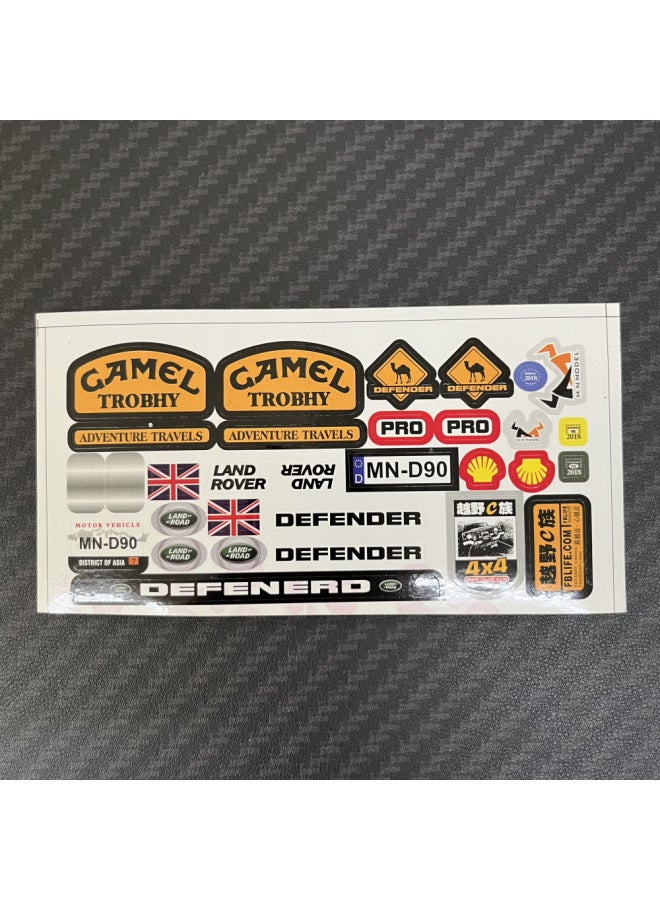 Mangniu Version MN99S Original Accessories 1:12 Mangniu RC Full-scale Off-road Climbing Car Modification Accessories-Color:Camel Cup Sticker  - Image 1