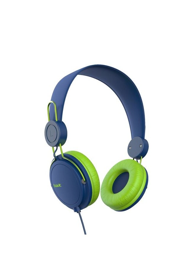 Havit HV-H2198D Wired Headphone - Blue/Green - Image 3