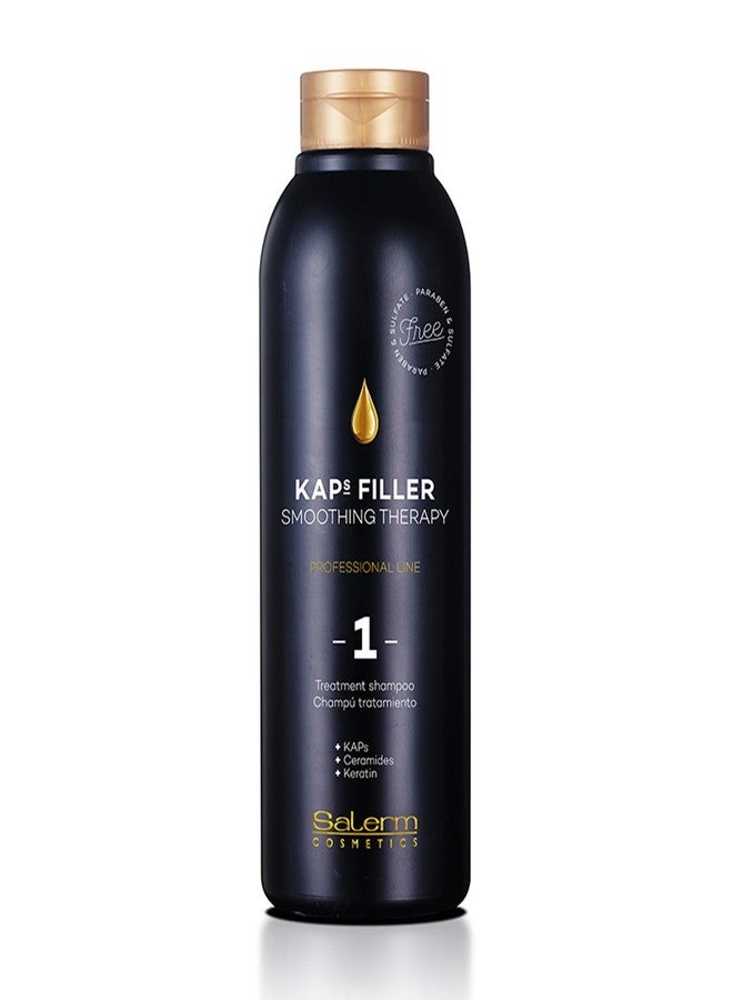 ساليرم - شامبو خالٍ من الكبريتات والبارابين - شامبو كابس فيلر للعناية بالشعر - 500 مل - يحافظ على نتائج فرد الشعر لفترة أطول - تنظيف لطيف - مع السيراميدات والكيراتين - Image 1