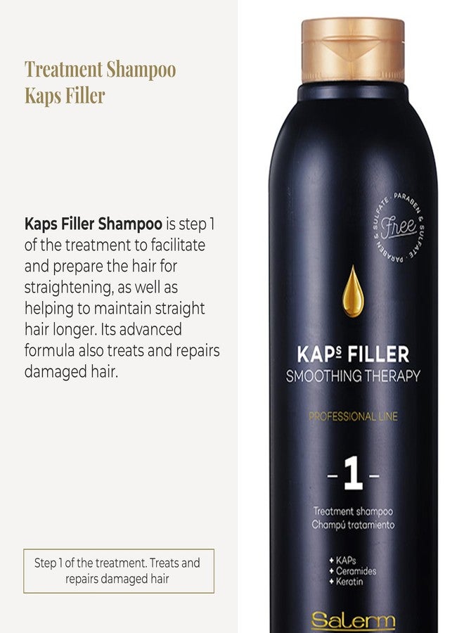 ساليرم - شامبو خالٍ من الكبريتات والبارابين - شامبو كابس فيلر للعناية بالشعر - 500 مل - يحافظ على نتائج فرد الشعر لفترة أطول - تنظيف لطيف - مع السيراميدات والكيراتين - Image 2