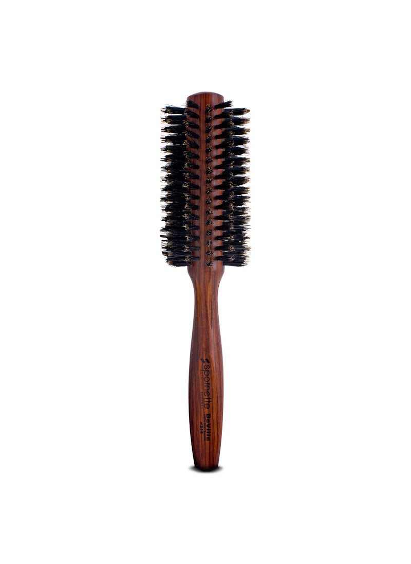 Spornette Spornette Deville Boar Bristle Round Brush for Women  Round Hair Brush for Blow Drying Curling  Styling  Adds Shine Volume  Lift to All Hair Types 2 Inch 
