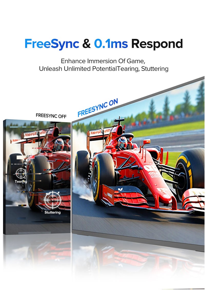 أوبيرفكت شاشة لمس محمولة UPERFECT مقاس 24.5 بوصة مع حامل مدمج 165 هرتز 2560*1440P QHD IPS منفذ USB C و Mini HDMI شاشة ثانية للكمبيوتر المحمول/الهاتف/جهاز الألعاب - Image 5