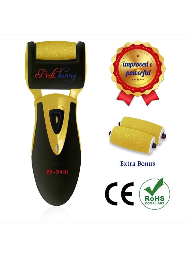 Blueorchids Electric Foot Callus Remover - Rechargeable Electronic Foot File - Professional Pedicure Tools with 3 Rollers - Foot Scrubber for Dry Cracked Feet and Dead Skin - Foot Sander for Men and Women - Image 2