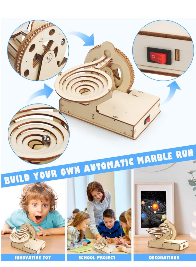 KASTWAVE 4 in 1 STEM Kits, STEM Projects for Kids Ages 8-12, Assembly 3D Wooden Puzzles, Building Toys, Educational Science Craft Model Kit, Gift for Boys and Girls 8 9 10 11 12 Years Old, 4 Pcs - Image 2