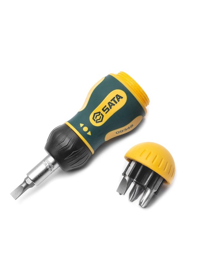 Sata SATA ST09348 6-in-1 Stubby Ratcheting Screwdriver Set  - Image 1