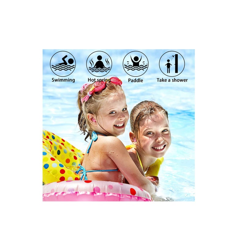 Zikra Swimming Earplugs, 5 Pairs Pack Waterproof Reusable Silicone Swimming Ear Plugs for Swimming Showering Bathing Surfing Snorkeling and Other Water Sports, Suitable for Kids and Adults - Image 5