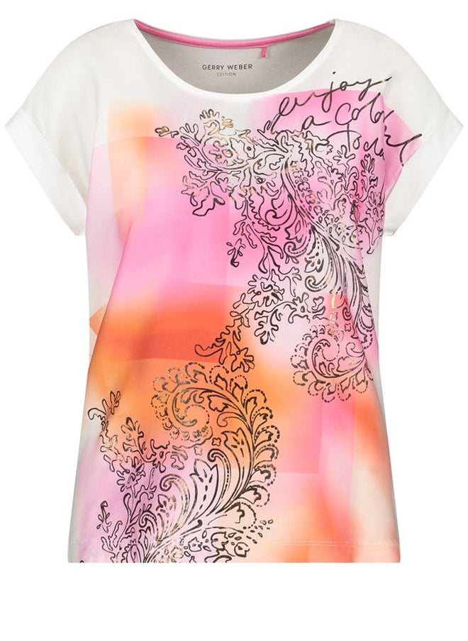 GERRY WEBER - Blouse top with fabric panelling - Image 1