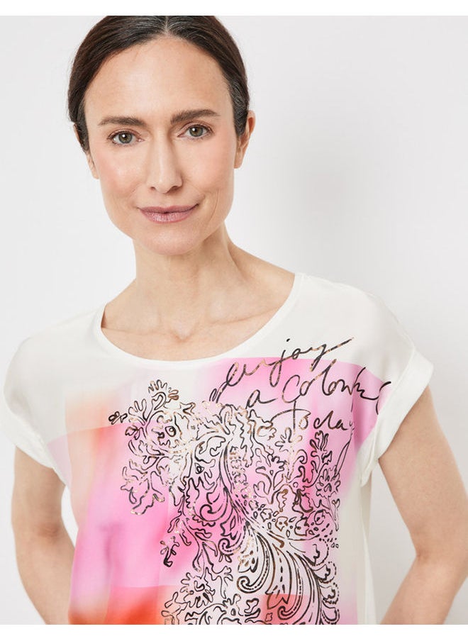 GERRY WEBER - Blouse top with fabric panelling - Image 1