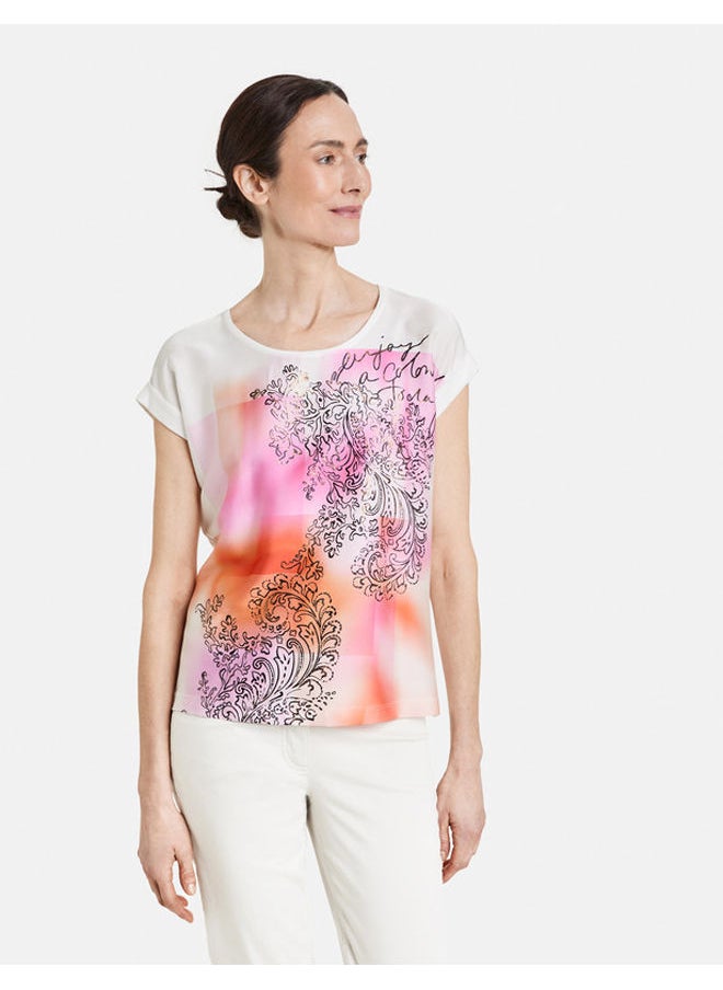 GERRY WEBER - Blouse top with fabric panelling - Image 1